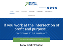 Tablet Screenshot of engageforgood.com